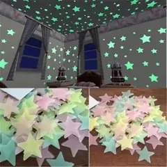 Glow In The Dark Luminous Star Stickers Halloween Decorations for Home Toy - (Any Design) - Rokomari